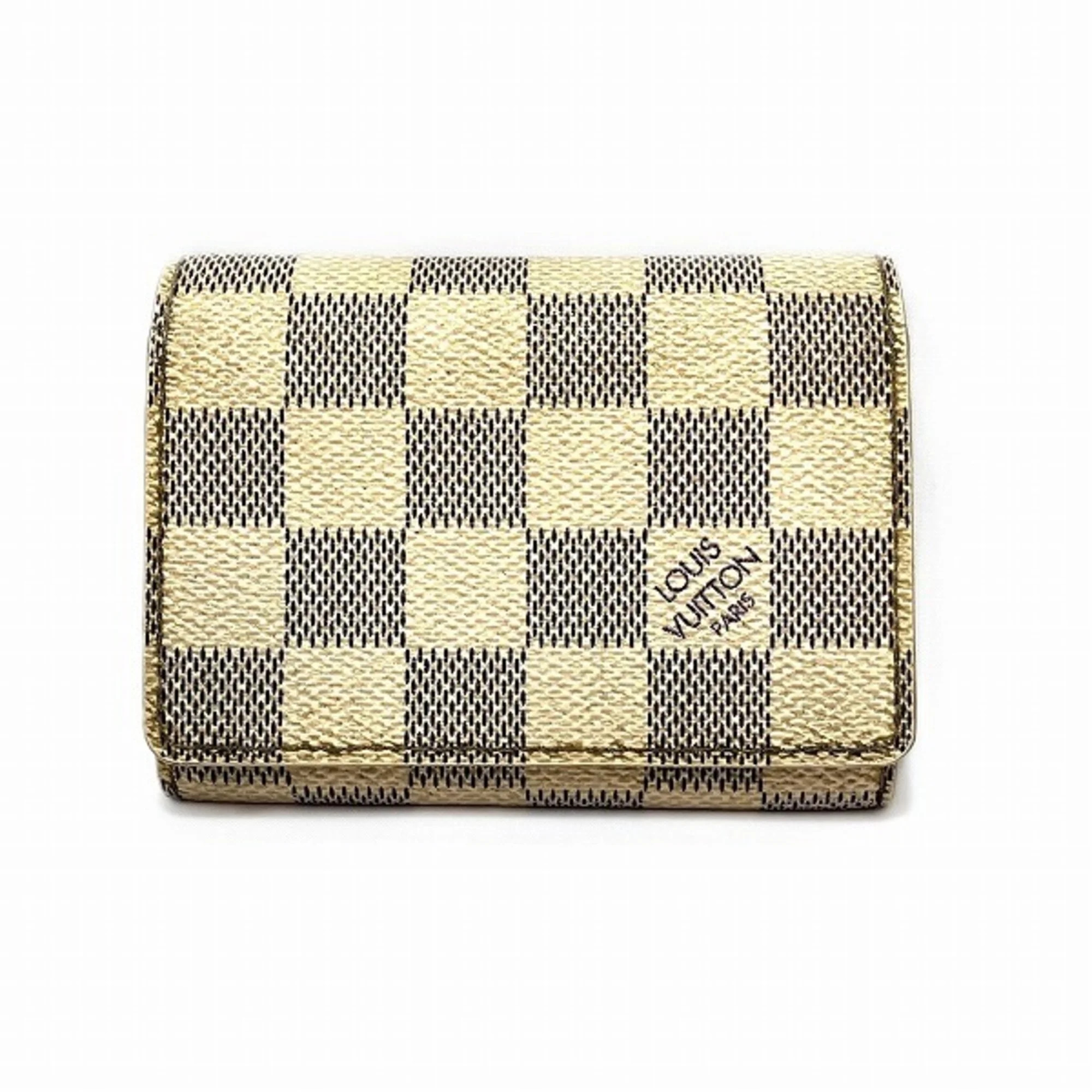 Pre-Owned Louis Vuitton Damier Azur Envelope Carte de Visite N61746 Accessories Business Card Hol... | Walmart (US)