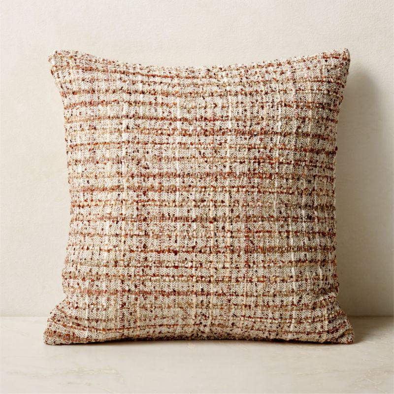 Emmeline Neutral Tweed Throw Pillow | CB2 | CB2