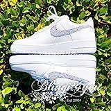 Personalized RN shoes, personalized Wedding Shoes with Swarovski Crystals on White Nike AF1, Custom  | Amazon (US)