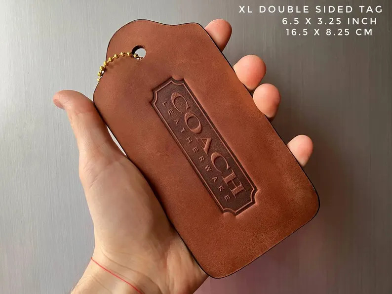 coach xl inspired tag; big coach leather tag | Etsy (Global)