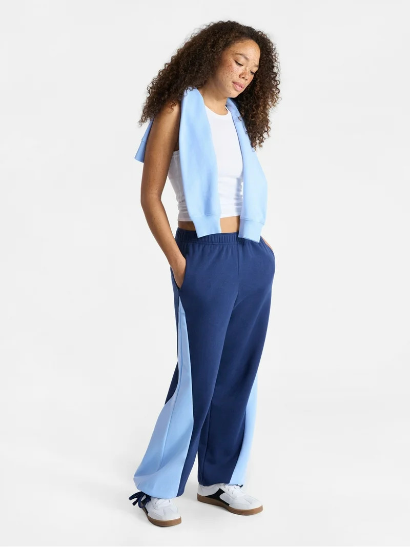 No Boundaries Colorblock Joggers, 30'' Inseam, Women’s | Walmart (US)