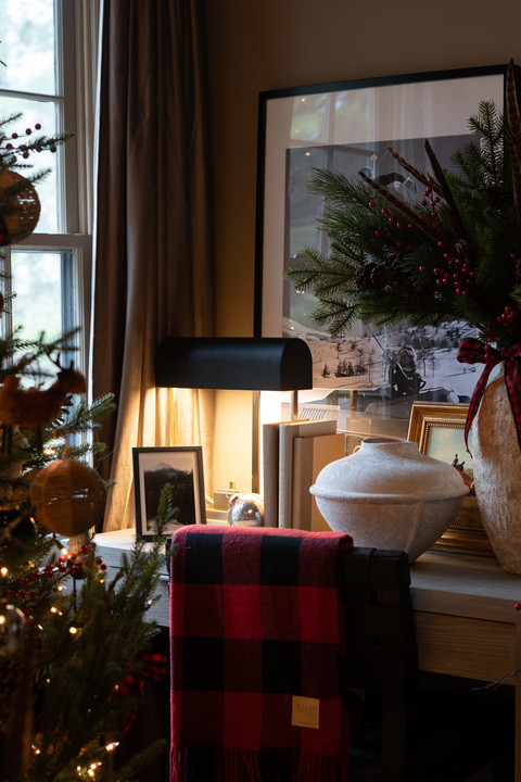 OMG this cozy Christmas corner is giving me all the festive feels! I’m obsessed with the warm glow, the rustic holiday greenery, the buffalo-check throw, and those classic Ralph Lauren vibes. It feels like stepping into the coziest winter moment ever. This is my dream mix of Christmas decor, timeless style, and snuggly holiday magic… I seriously never want to leave this little nook! 

 #LTKHoliday #LTKSeasonal #LTKHome