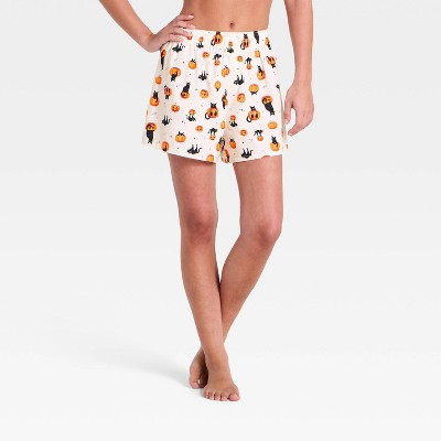 Women's Halloween Boxer Pajama Shorts - Hyde and EEK! Boutique™ White S | Target