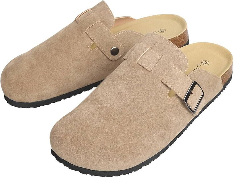 WINSEAD Clogs for Women Men Dupes Unisex Slip-on Potato Shoes Footbed Suede Cork Clogs and Mules | Amazon (US)