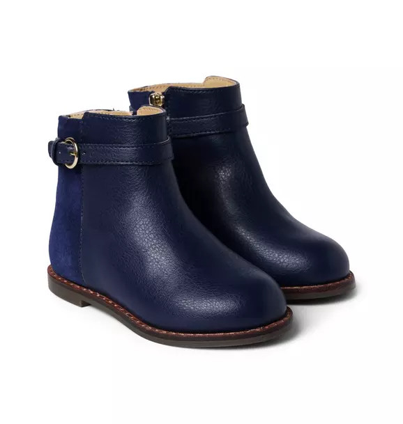 Leather Side Zip Bootie | Janie and Jack