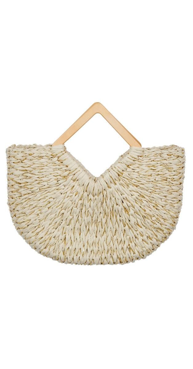 Woven Point Handle Straw Bag - Beige-Beige-0186169931012   | Burkes Outlet | bealls