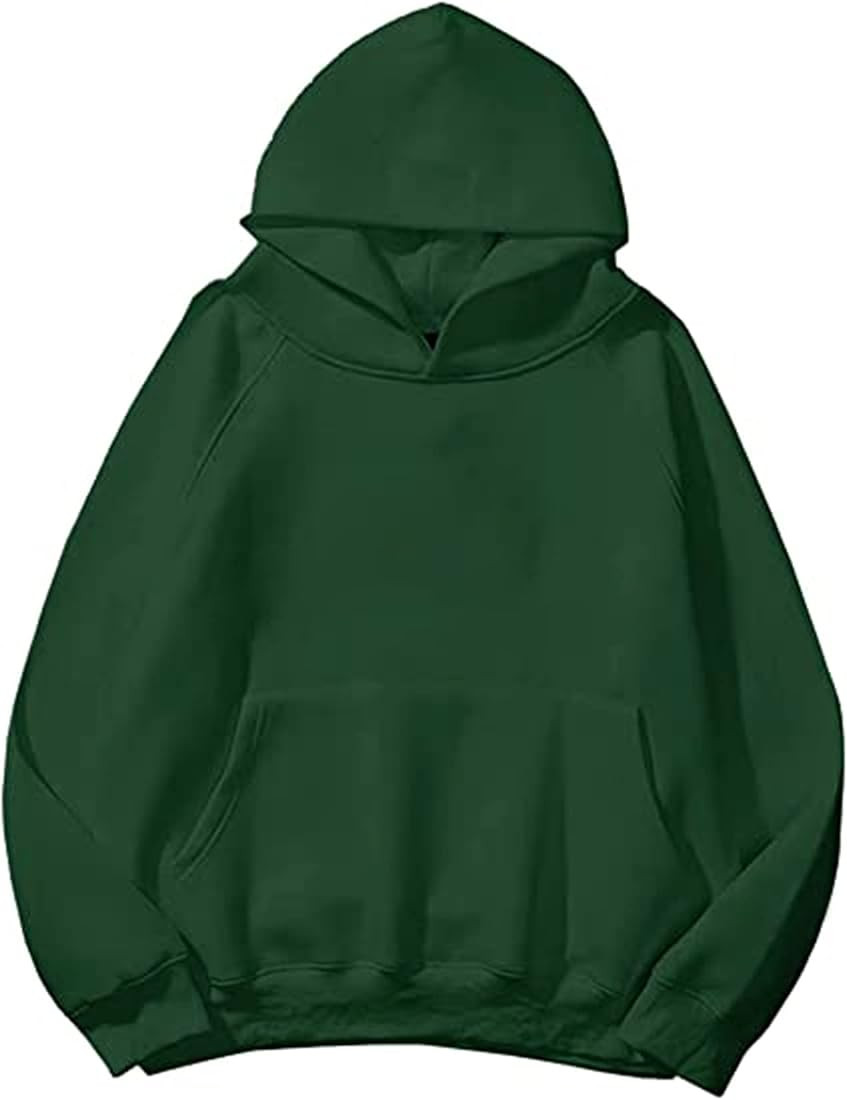 Meladyan Women Solid Basic Loose Hoodie Top Fleece Long Sleeve Pullover Oversized Hooded Sweatshi... | Amazon (US)