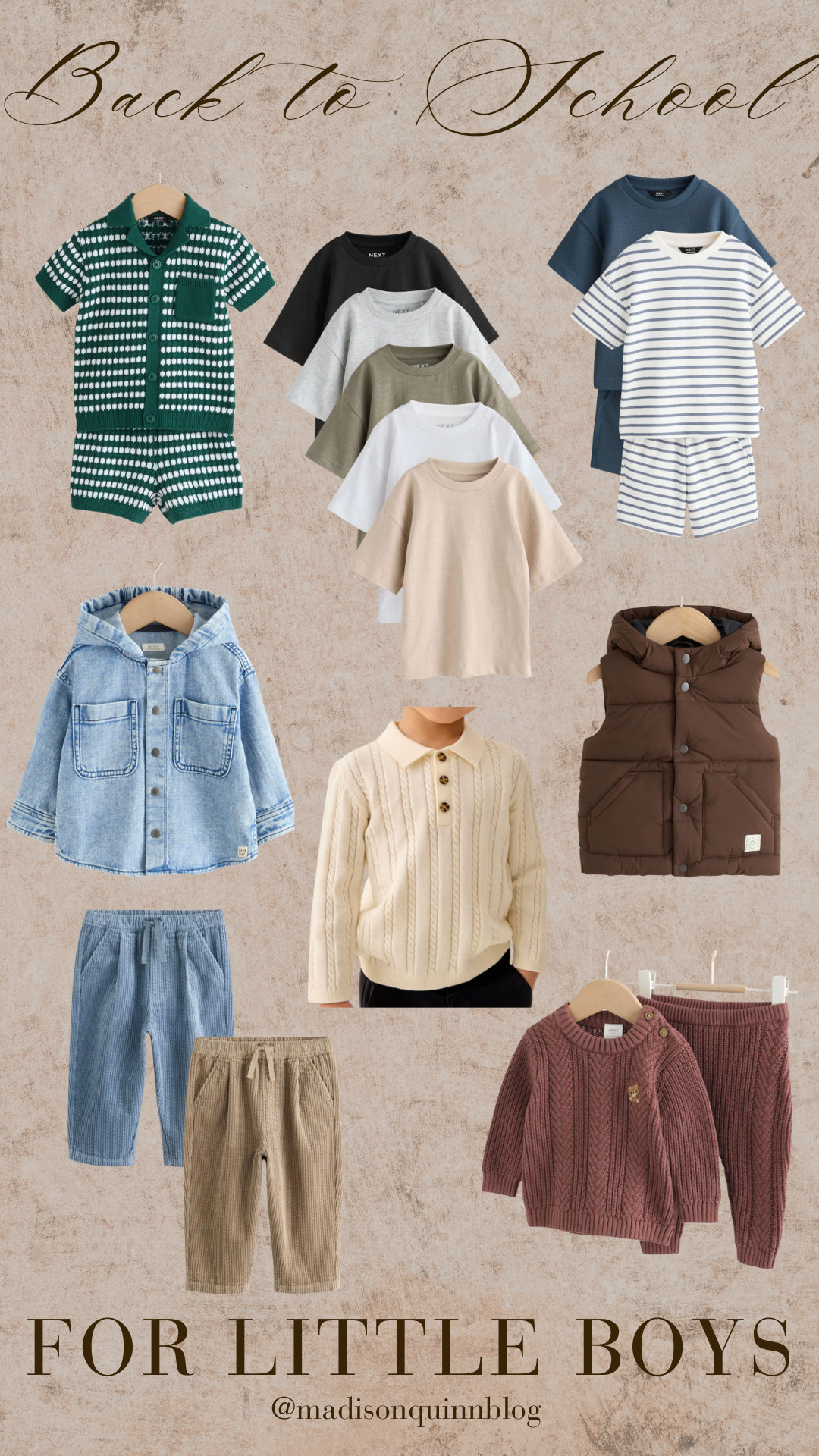 Back to school finds for little boys!

matching sets stripes tees jean jacket sweater vest pants little boy back to school fall style 

 #LTKmomlife #LTKSeasonal #LTKKids