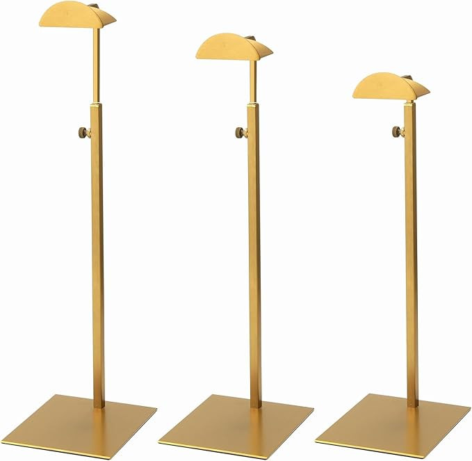 Purse Display Stand, 3 Pack Purse Rack Stainless Steel Purse Holder Gold Hanging Hook Stands Adju... | Amazon (US)