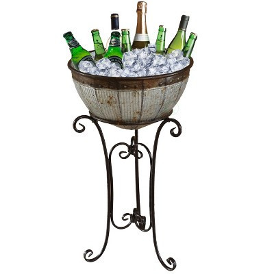 Vintiquewise Galvanized Metal Beverage Cooler Tub with Stand | Target
