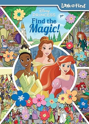 Disney Princess Ariel, Tiana, Belle, and More! - Find the Magic! Look and Find Activity Book - PI... | Amazon (US)