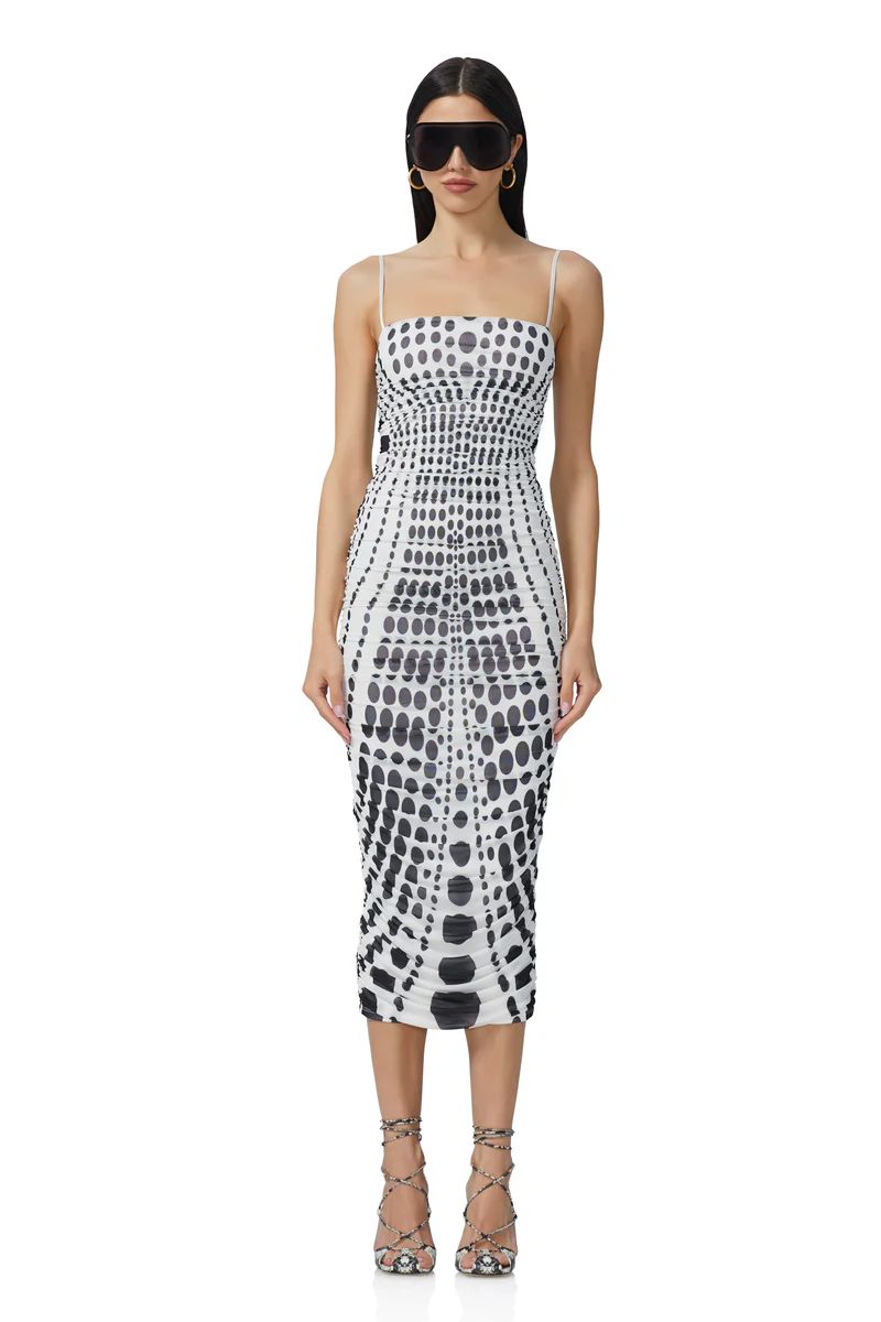 Hazel Midi Dress - Illusion Dot | ShopAFRM