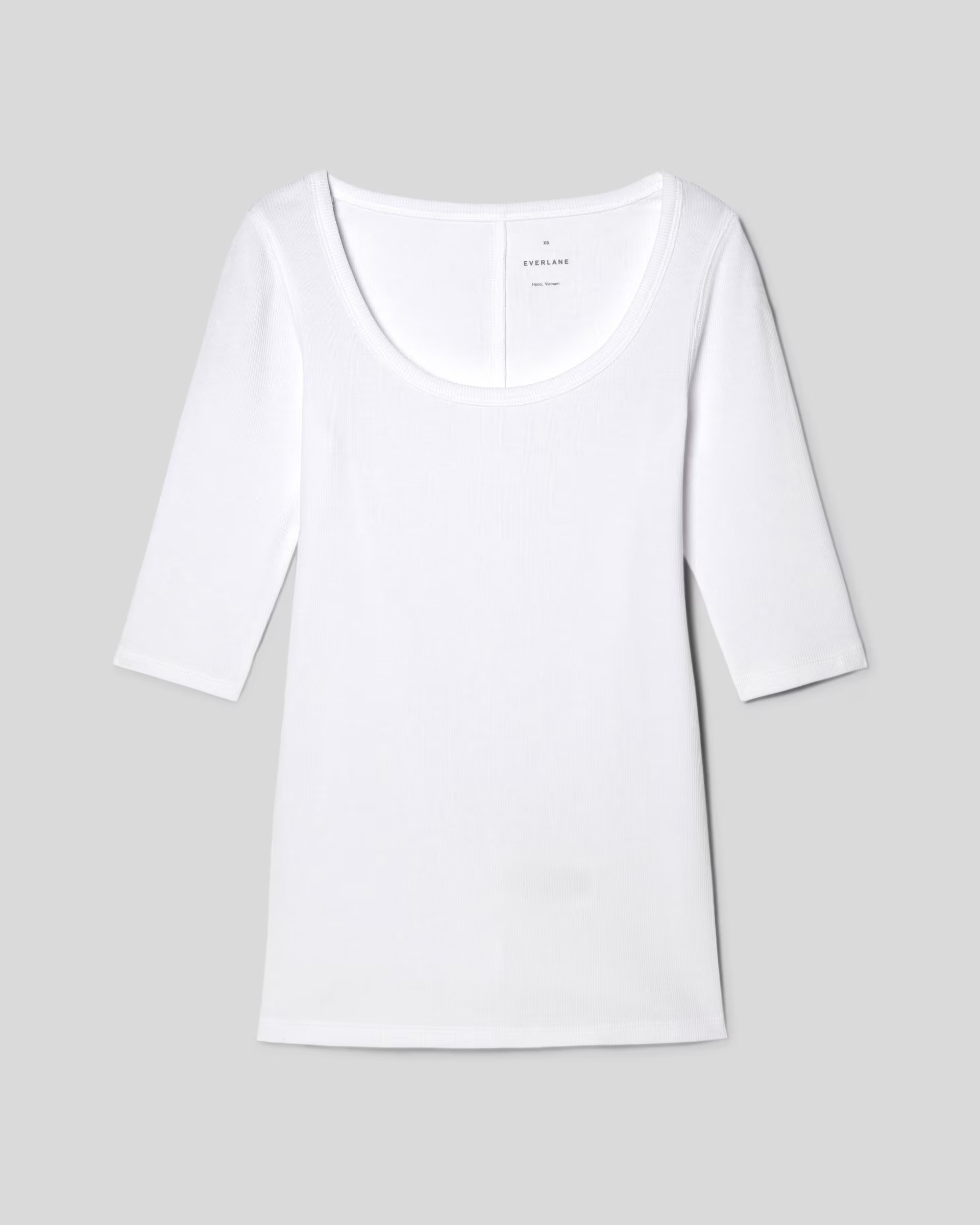 The Supima® Micro-Rib Scoop-Neck Tee | Everlane