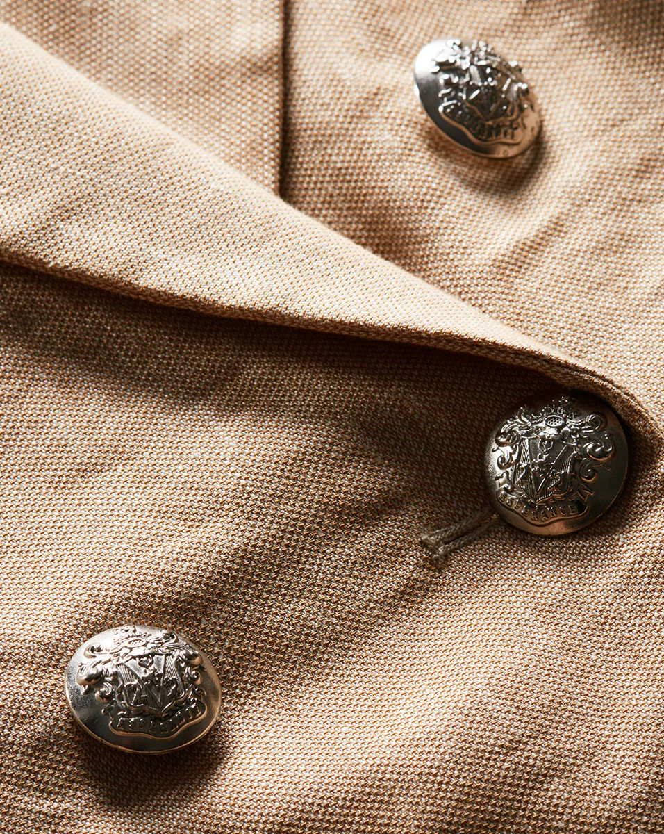 Miller Linen Dickey Jacket in Khaki Melange | Veronica Beard | Veronica Beard