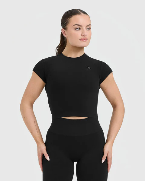 Cotton Icon Baby T-Shirt 
 Black | Oner Active (UK / US)