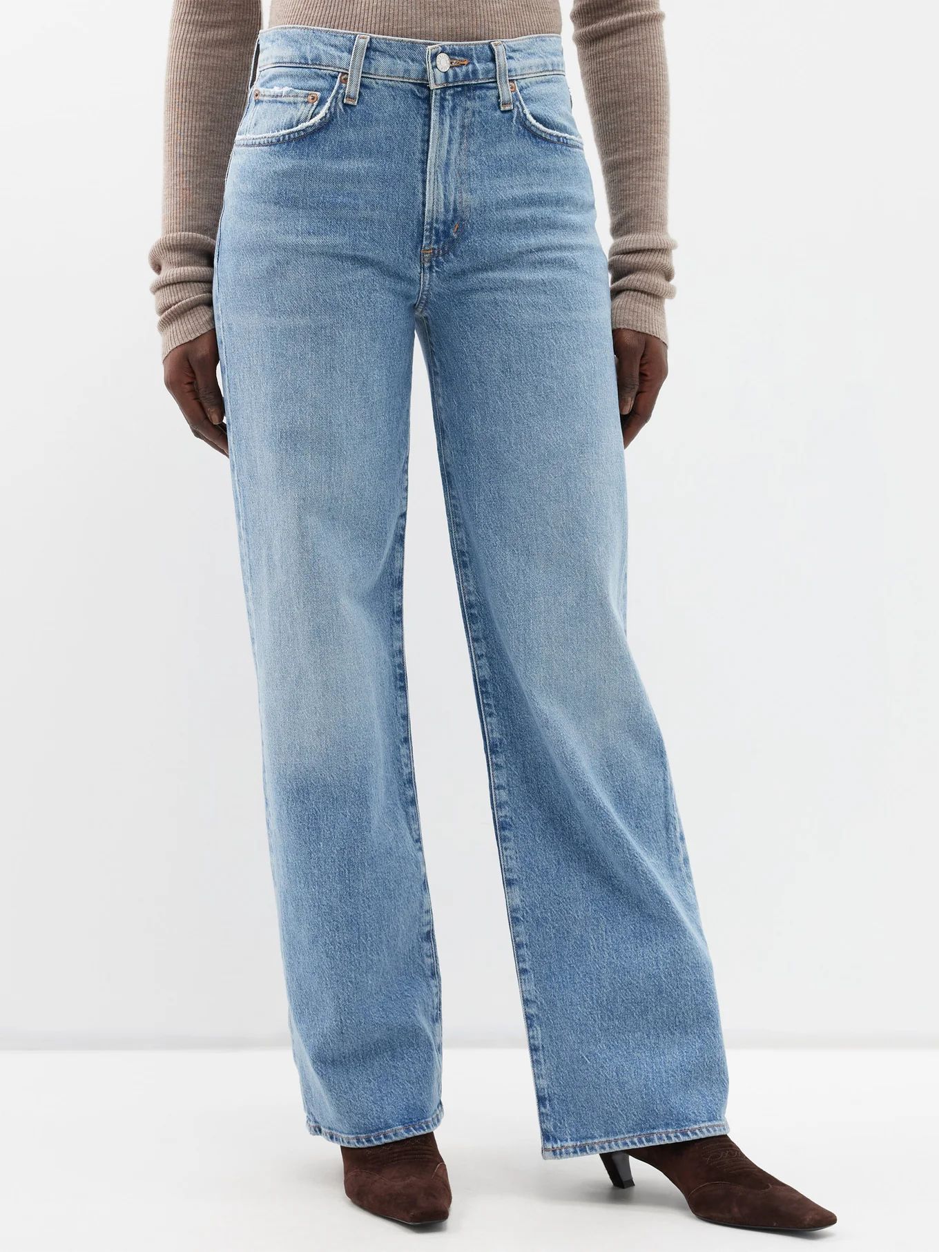 Harper mid-rise wide straight-leg jeans | Agolde | Matches (UK)