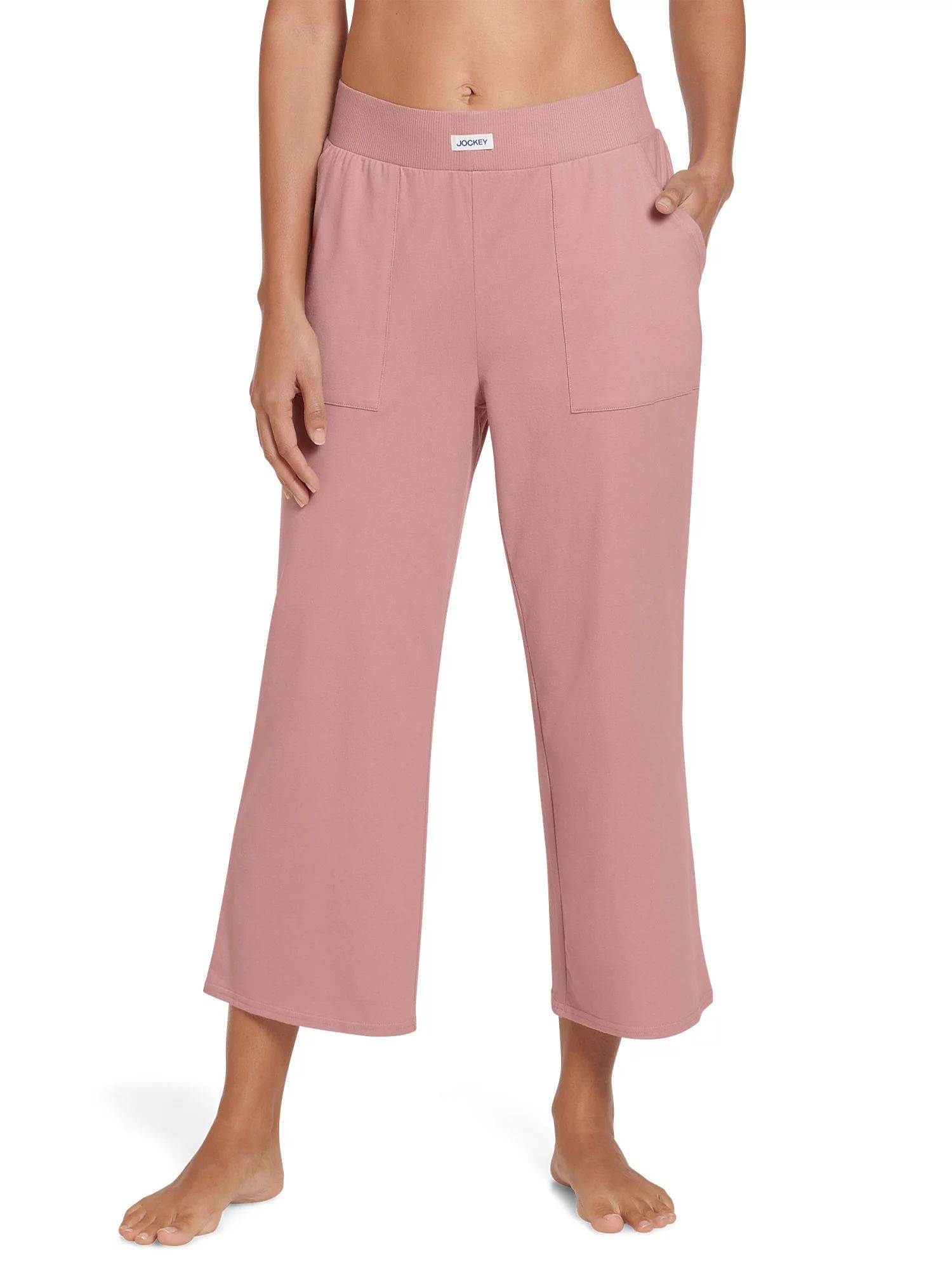 Jockey Essentials Women's Organic Cotton Stretch Cropped Sleep Pants, Sizes S-3X | Walmart (US)