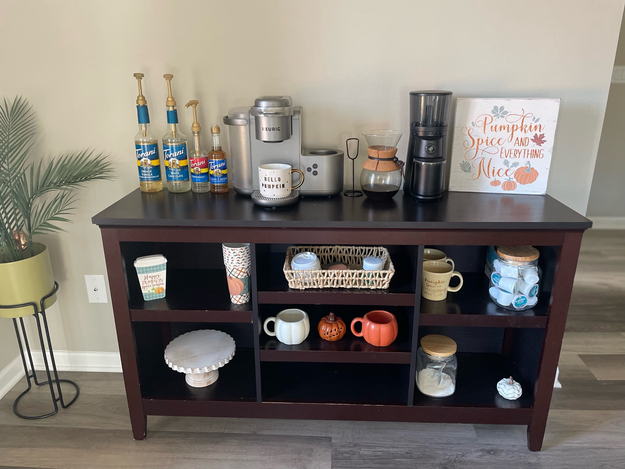 Loved setting my coffee bar up for fall! We’ve really been enjoying grinding coffee beans ourselves, it makes sense a huge difference in the taste of coffee! ☕️ 

#LTKHome #LTKSeasonal