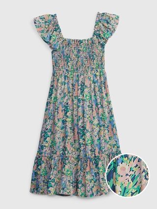 Kids Shiny Smocked Midi Dress | Gap (US)