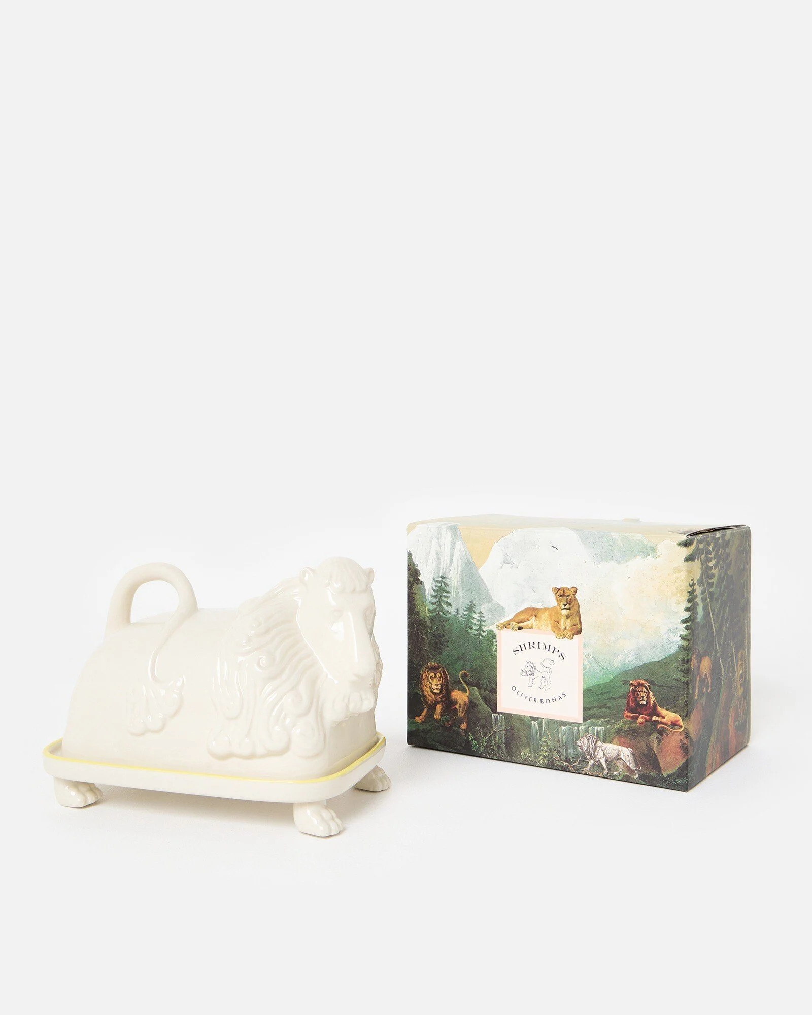 Shrimps x Oliver Bonas Lenny Lion Butter Dish | Oliver Bonas | Oliver Bonas (Global)