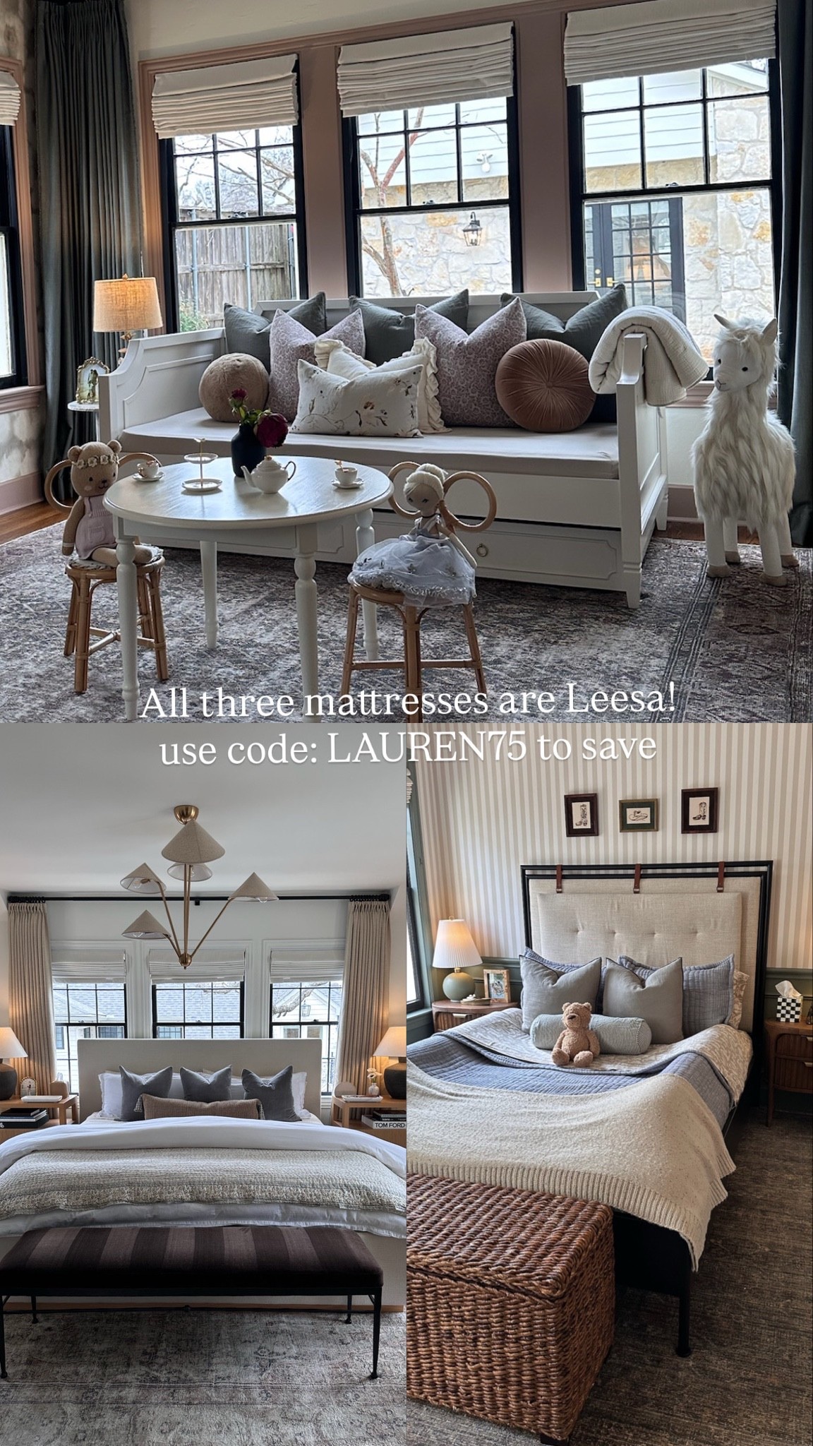 @leesasleep mattresses are a fam favorite! Use my code LAUREN75 for an additional $75 off of your order & the code is stackable on top of site discounts. Leesa also now offers an extended risk free trial period of 120 days!

#LTKmomlife #LTKdayinmylife #LTKSaleAlert
