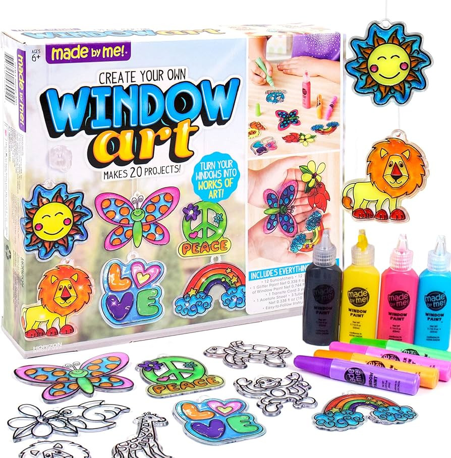 Made By Me Create Your Own Window Art, Paint Your Own Suncatchers, DIY Arts & Crafts Idea, Craft ... | Amazon (US)