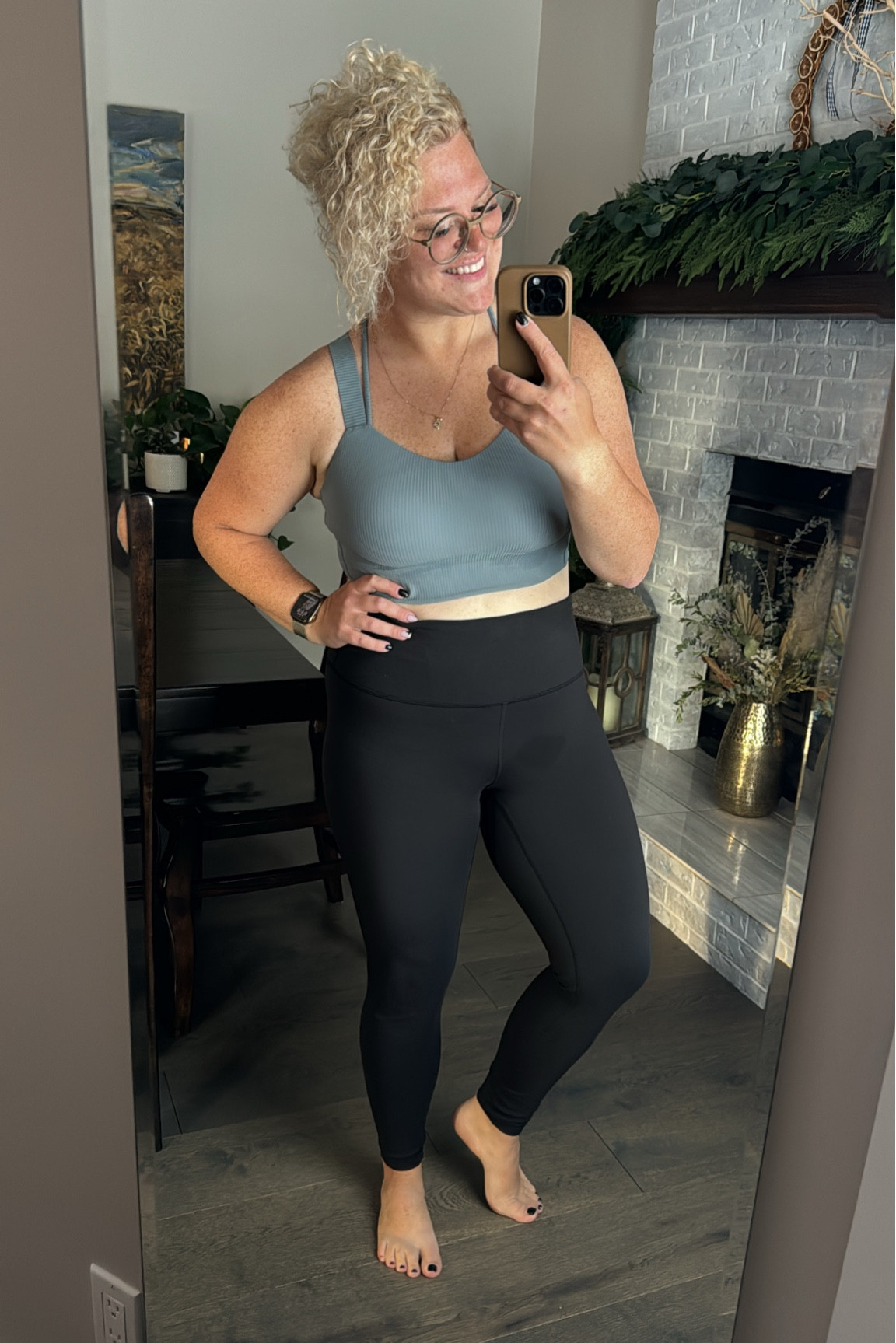Soft, comfortable, with light support. This bra is good for D to DD bras sizes. Does have some thin lining. 

Love love love this one! I am a 34D and wearing a size 8  

#LTKfitness #LTKmidsize