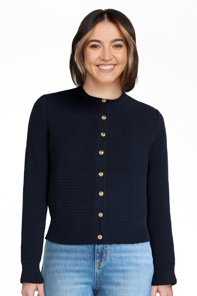 Time and Tru Women's Textured Knit Cardigan Sweater with Long Sleeves, Sizes XS-XXXL | Walmart (US)