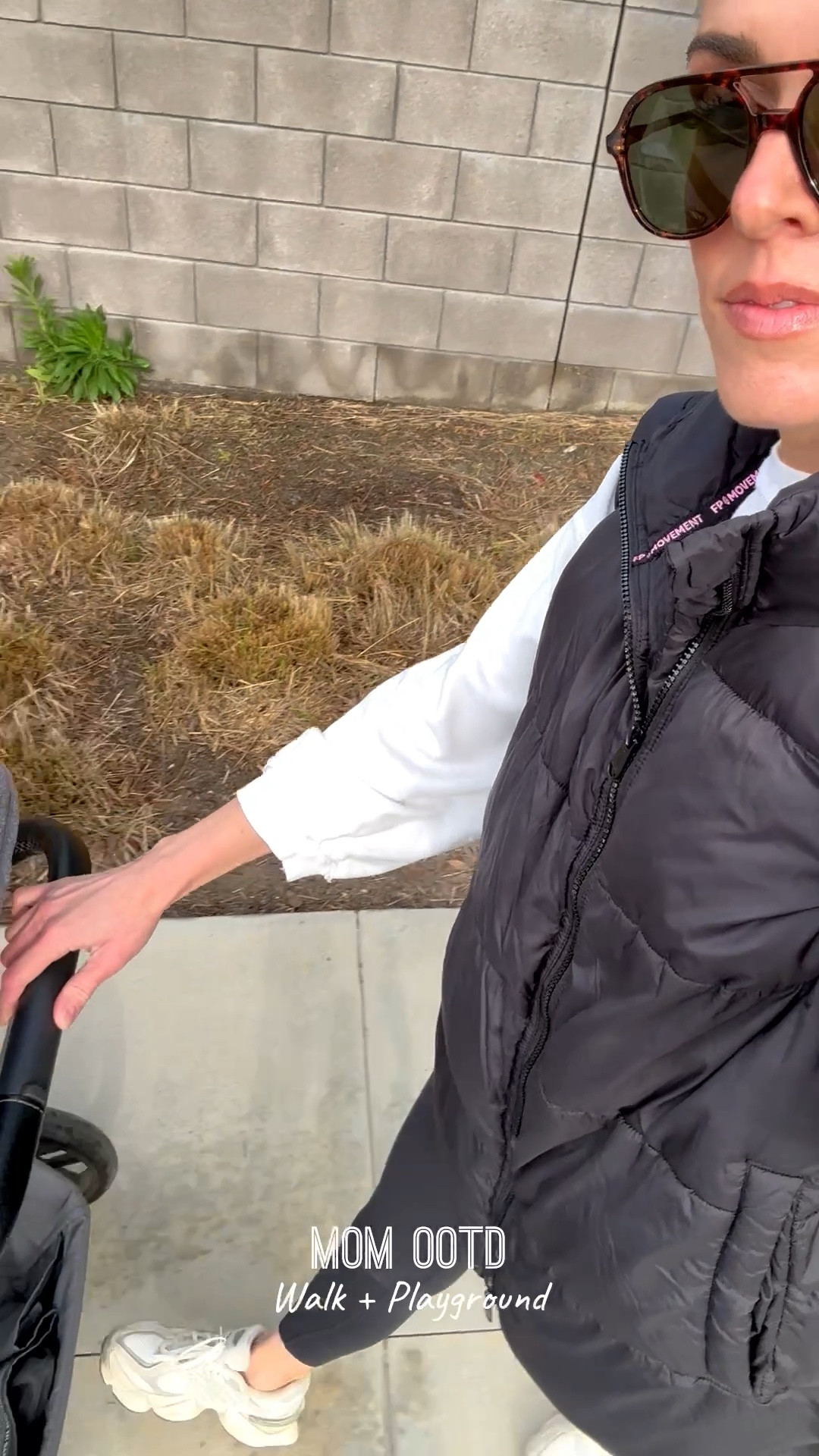 What I wore for a walk & playground time today 🤍🖤

Mom style, mom outfit, every day outfit, comfy outfits, black leggings outfit, Free People, puffer vest 

#LTKmomlife #LTKootd #LTKdayinmylife