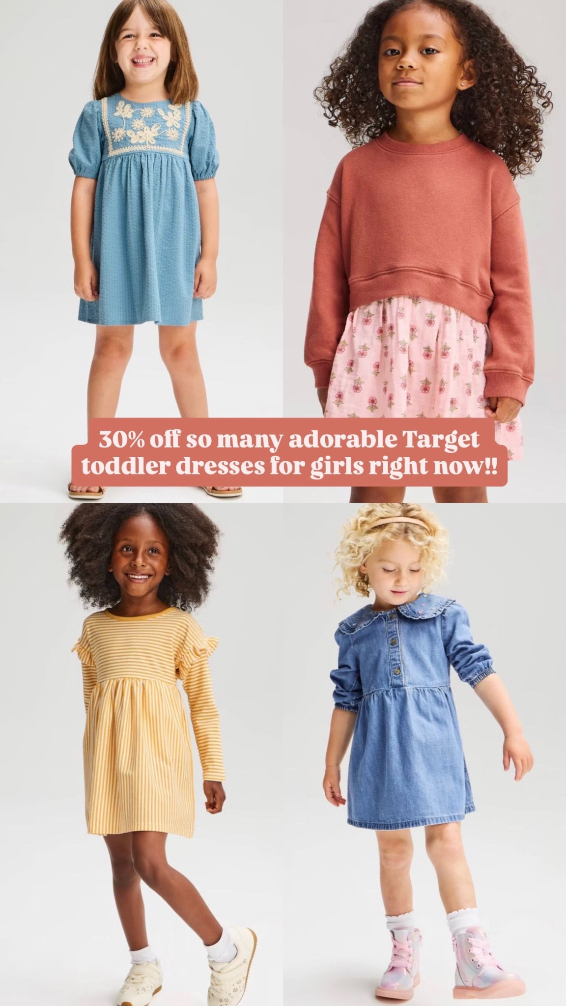 30% off so many adorable Target toddler dresses for girls right now!!

6C90