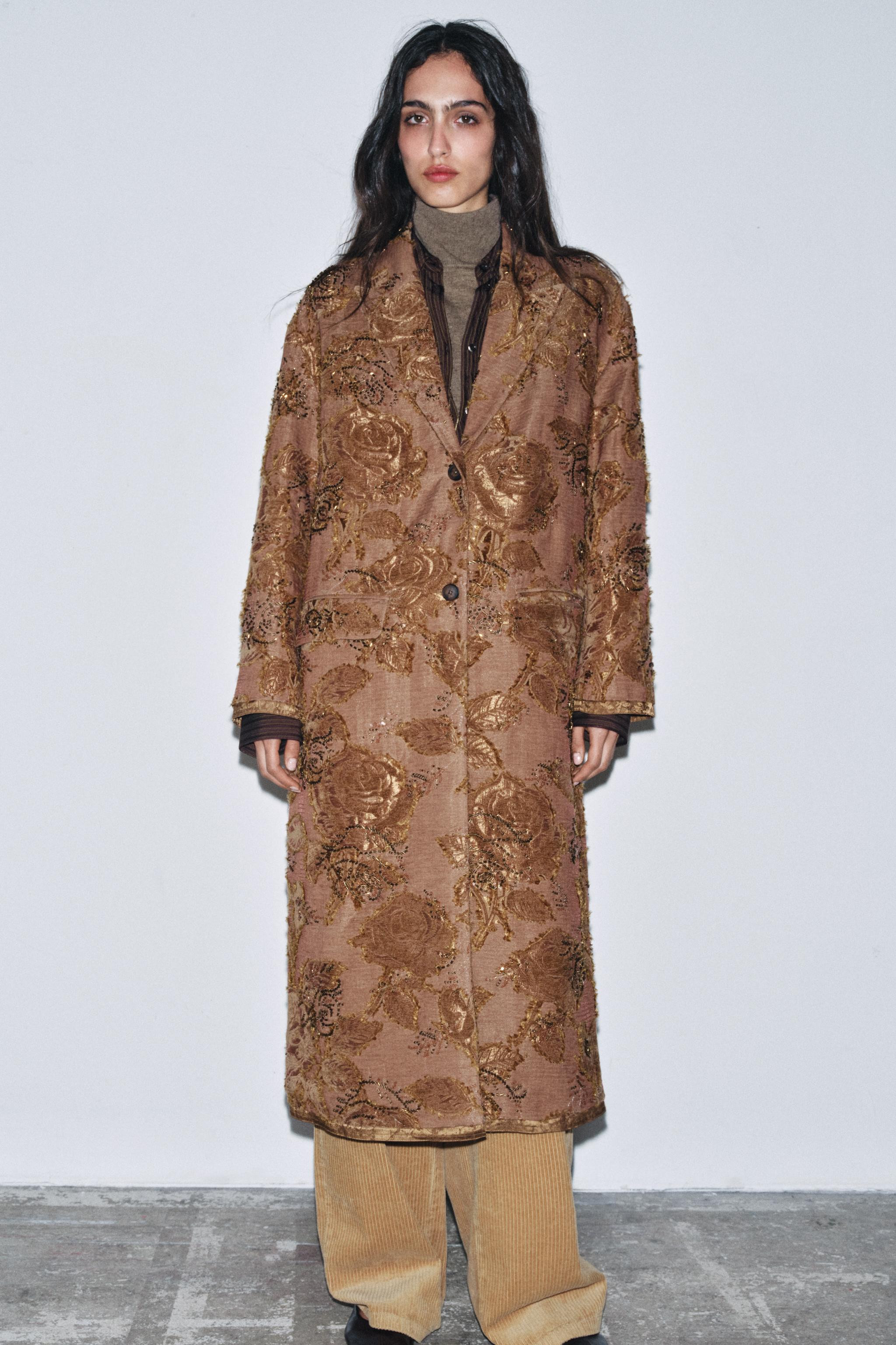 ZW COLLECTION LIMITED EDITION EMBROIDERED LONG COAT | Zara US