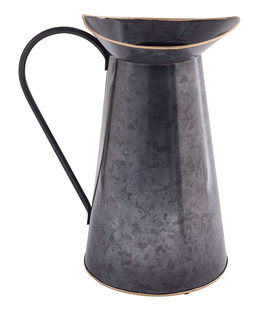 Home Essentials and Beyond Watering Cans - 14'' Black Galvanized Metal Watering Can | Zulily