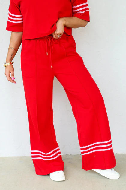 Love Note Red Wide Leg Pant | The Willow Tree