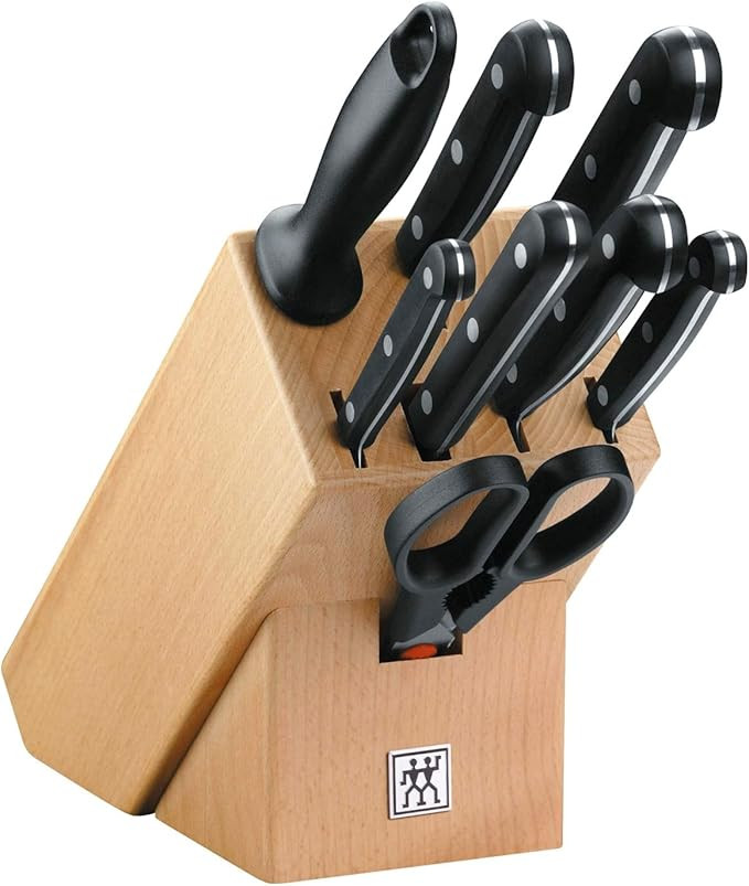 ZWILLING 31665-000-0 Bloc de couteaux 9-pcs TWIN Gourmet, Bois Clair, 9 pièces | Amazon (FR)