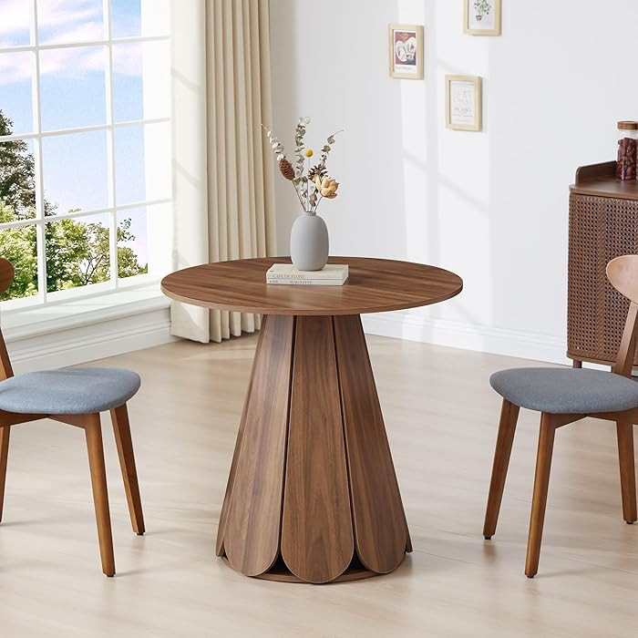31.5 inch Small Round Dining Table, Modern Kitchen Table for 2 to 4 Person, Farmhouse Wood Circle... | Amazon (US)