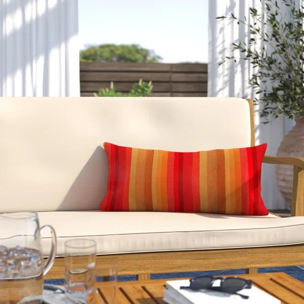 Kenner Striped Sunbrella® Indoor/Outdoor Throw Pillow | Wayfair North America
