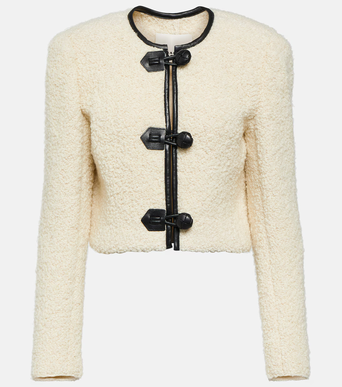 Gradilia leather-trimmed wool jacket | Mytheresa (US/CA)