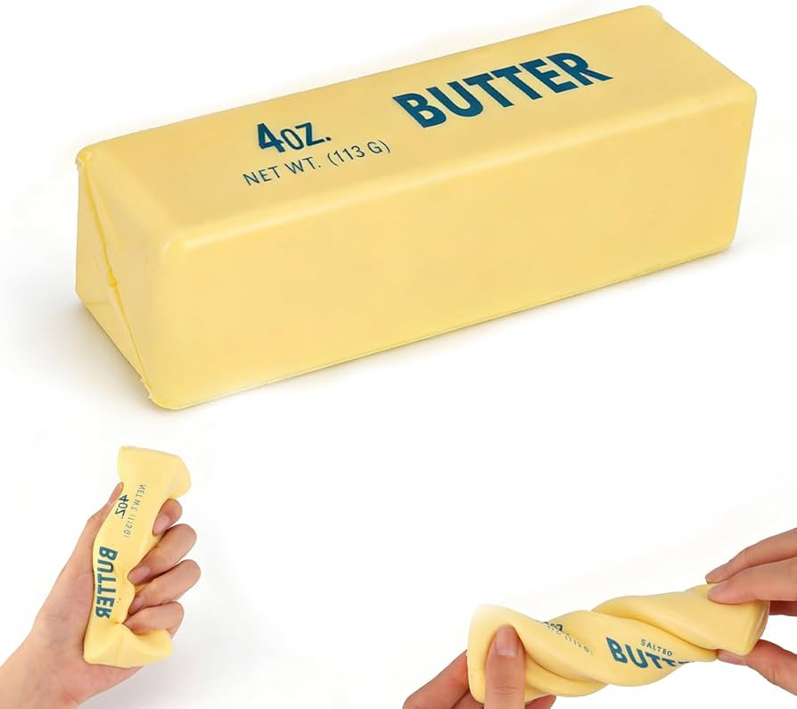Butter Squishy, Slow Rising Squishy Toy, Soft PU Stress Relief, Butter Squishy Toy, Portable Anxi... | Amazon (US)