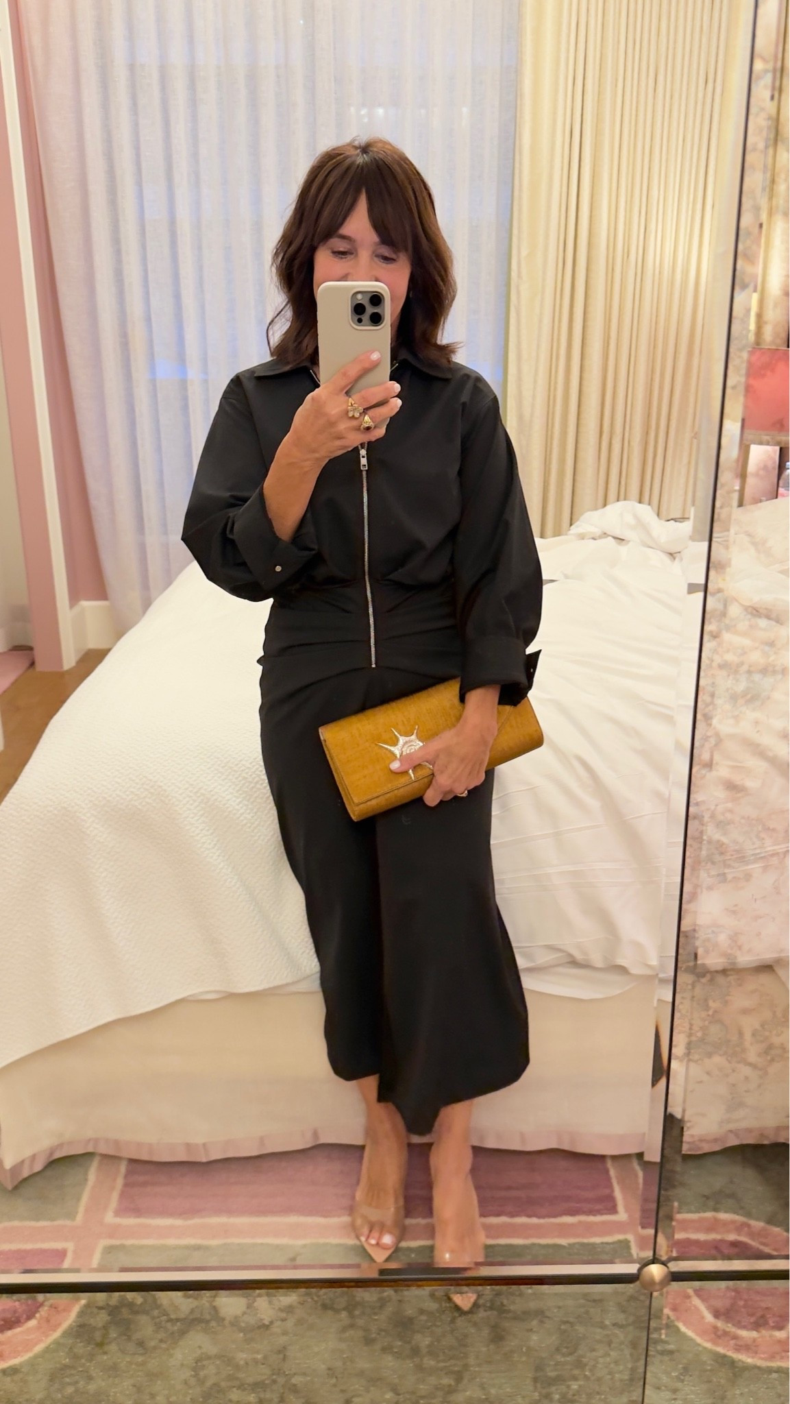 My NYFW #ootn 🖤 This black dress is flattering x100!!!! I wore it at LTKcon and got so many compliments. I’ll officially take any excuse to wear it again. ✨ True to size.

#LTKNYFW #LTKootd