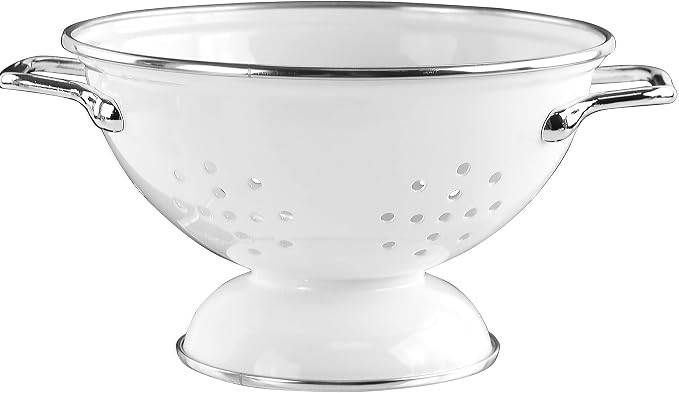 Calypso Basics by Reston Lloyd Powder Coated Enameled Colander, 1 Quart, White | Amazon (US)