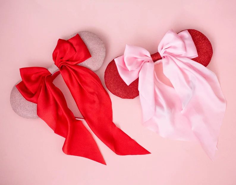 Valentines Day Ears, Glitter Ears, Valentines Day Ears, Pink Ears, Red Ears, Mickey Ears, Minnie ... | Etsy (US)