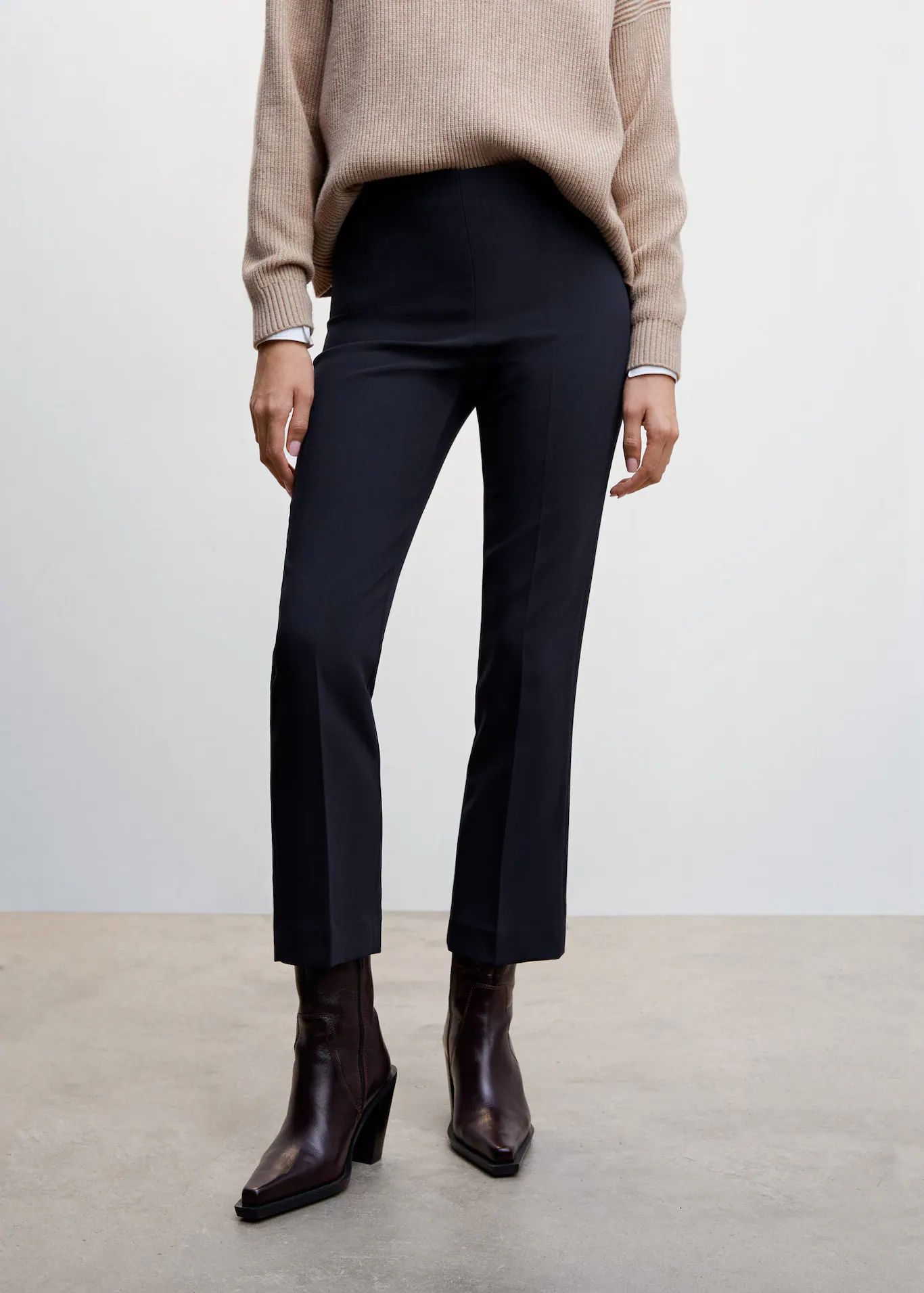 Straight-cut crop pants | MANGO (US)