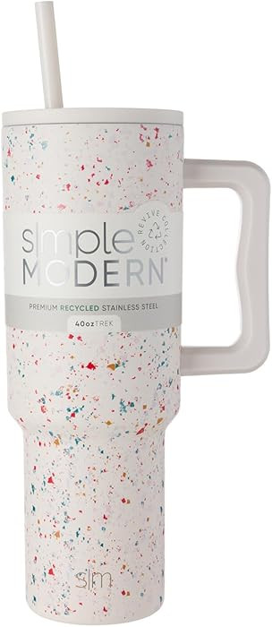 Simple Modern 40 oz Trek Tumbler with Handle and Straw Lid | Cup Holder Friendly Insulated Stainl... | Amazon (US)