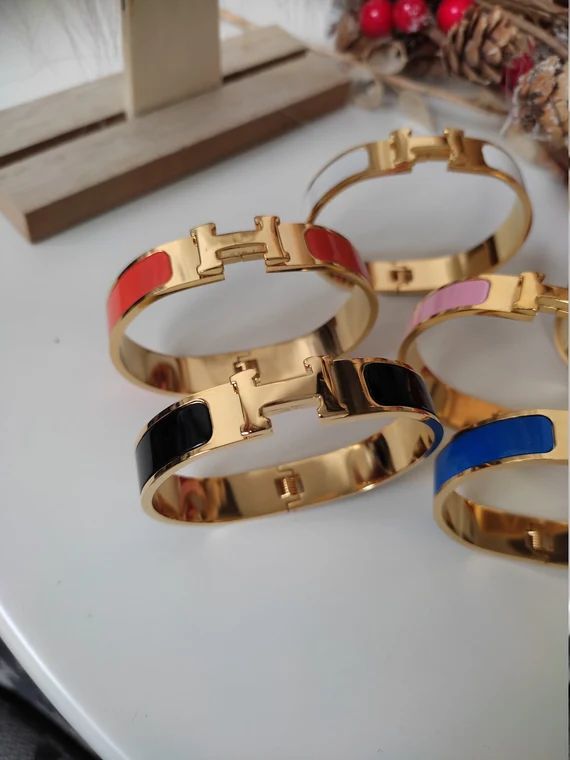 High Quality H Bracelet, Luxury Bracelet, Stainless Steel H Bangle, Gift For Her, Valentine's Day... | Etsy (US)