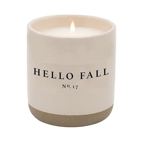 Sweet Water Decor Hello Fall Soy Candle | Hot Cider, Cinnamon, Cloves, Apple, and Nutmeg Scented ... | Amazon (US)