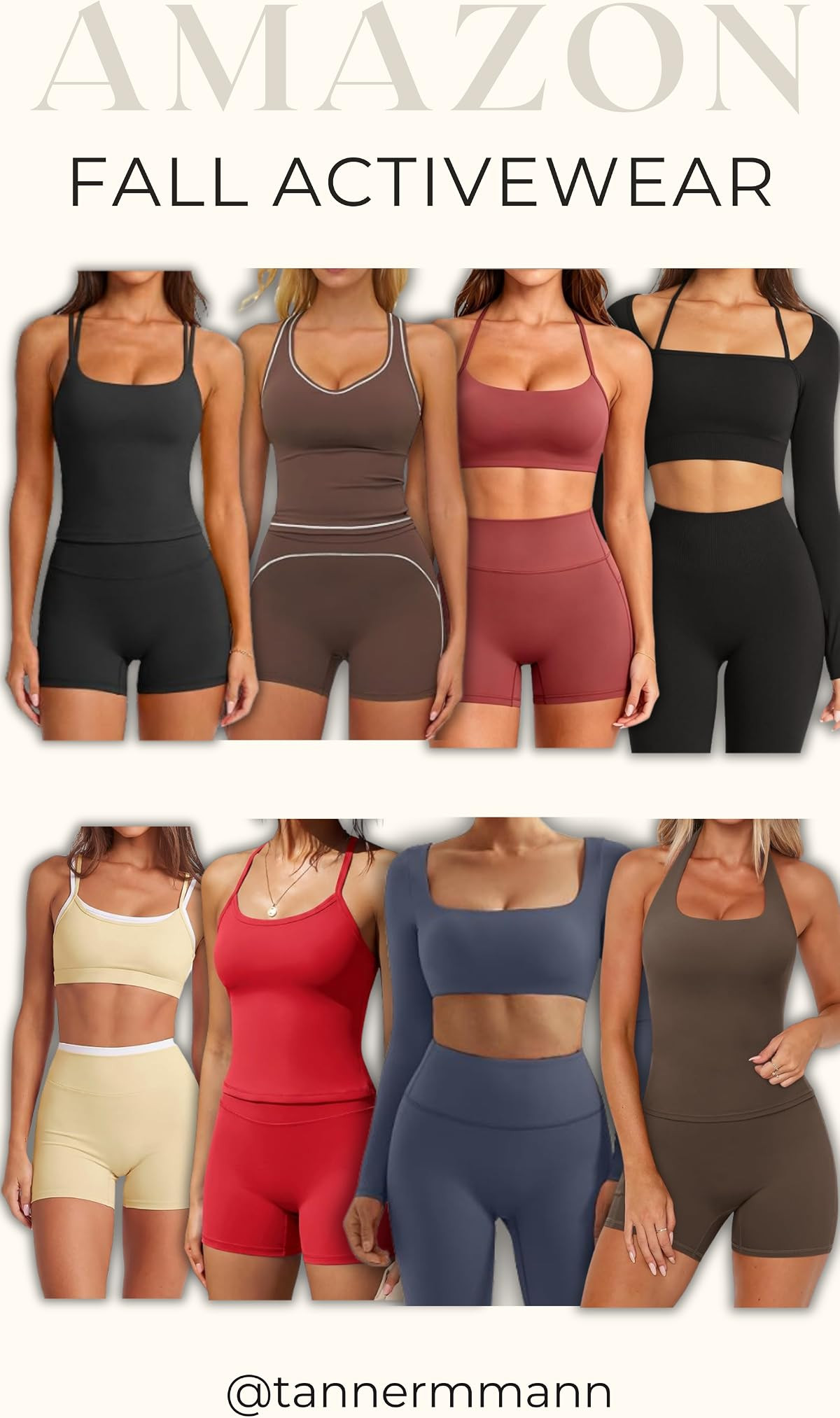 SUUKSESS Women 2 Piece Workout Sets Compression Tummy Control Leggings with Pockets Long Sleeve S... | Amazon (US)