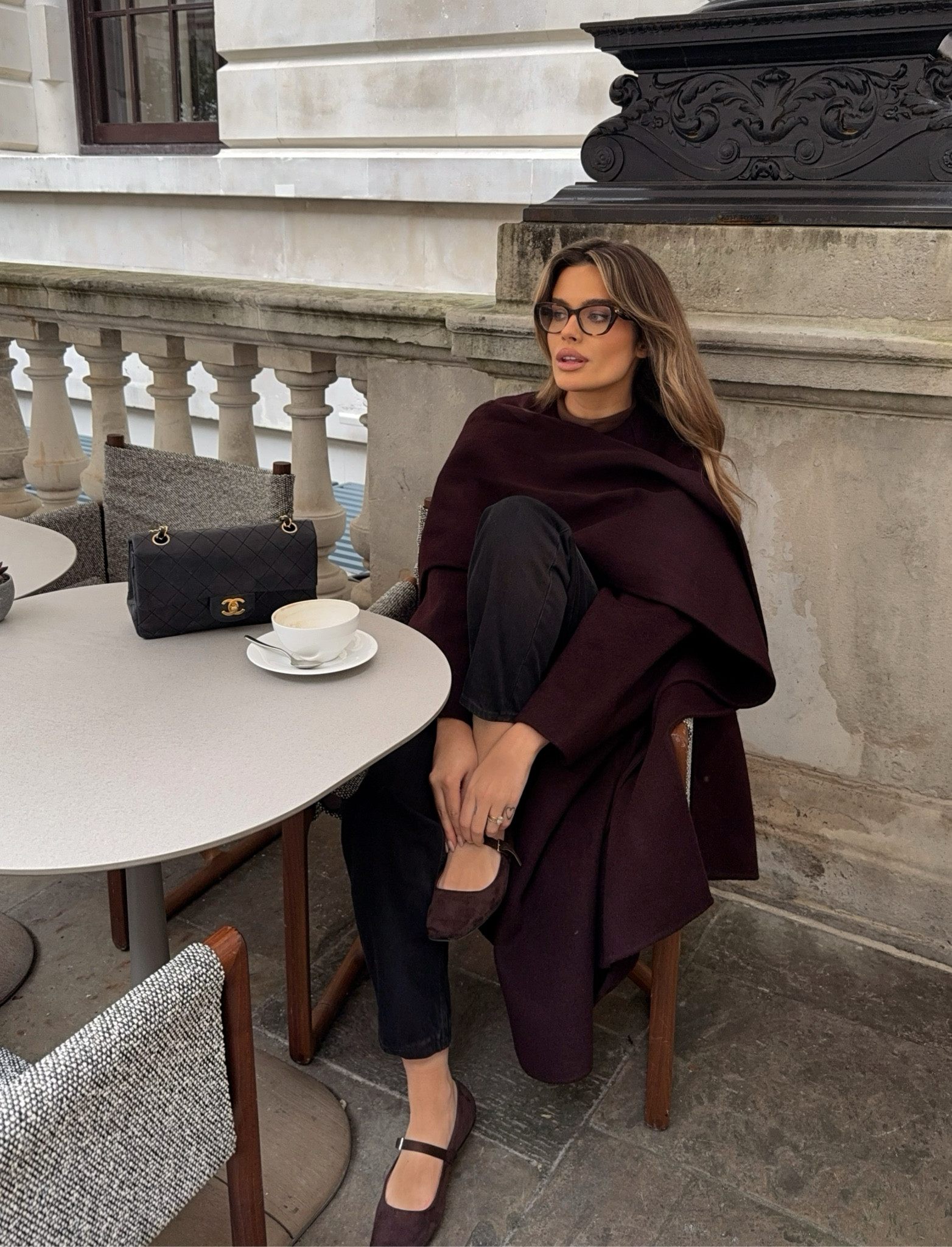 Burgundy scarf coat 

#LTKautumn #LTKuk #LTKeurope