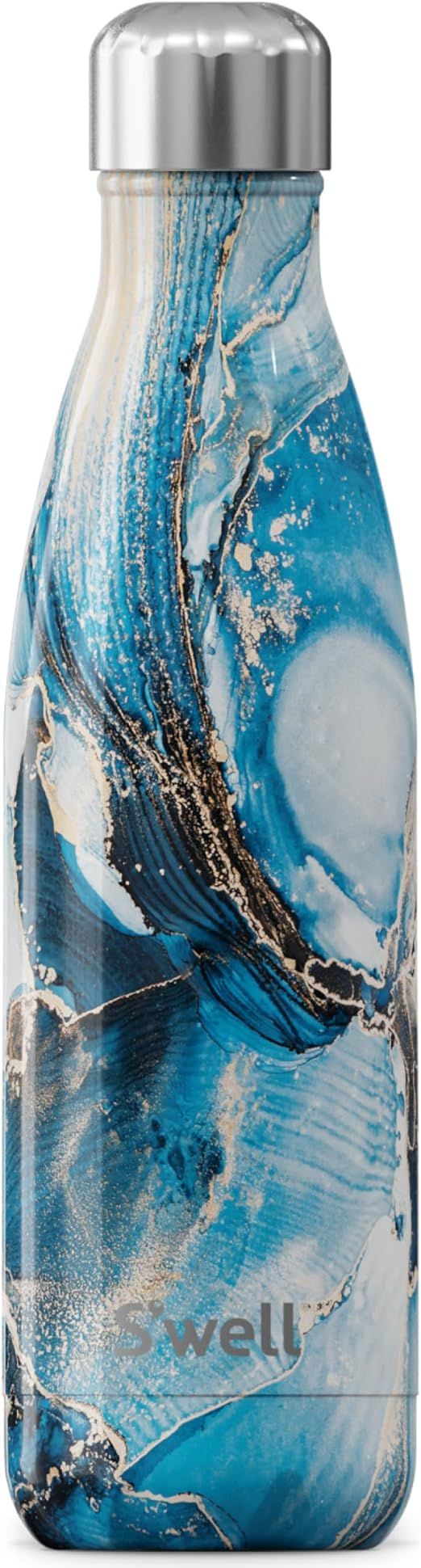 S'well Stainless Steel Water Bottle, 17oz, Ocean Marble, Triple Layered Vacuum Insulated Containe... | Amazon (US)