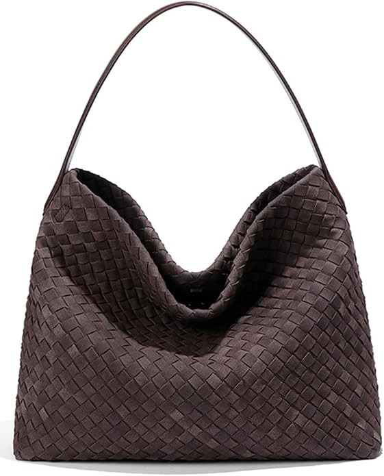 Slouchy Suede Woven Hobo Bags Women Trendy Suede Purse Crossbody Crescent Shoulder Satchel Bag To... | Amazon (US)