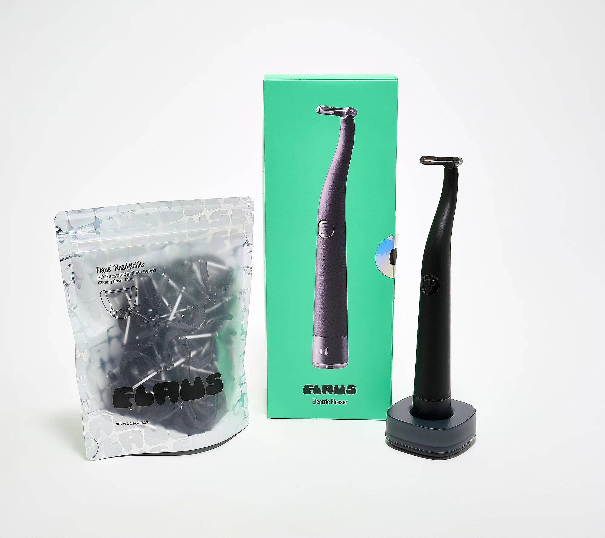 Flaus Electric Flosser with 135 Mint Floss Refills | QVC